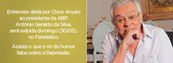 Entrevista dada por Chico Anysio ao presidente da ABP ser exibida domingo (30/03), no Fantstico.